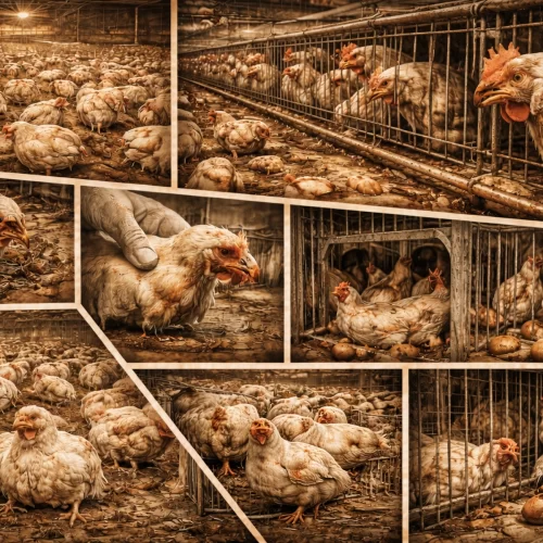 Страдание на домашните птици Poultry suffering