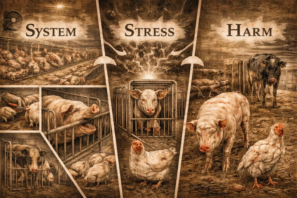 Защо индустриалните системи произвеждат страдание Why Industrial Systems Produce Suffering
